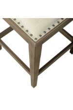 Liberty Furniture Americana Farmhouse Transitional Upholstered Console Stool with Footrest