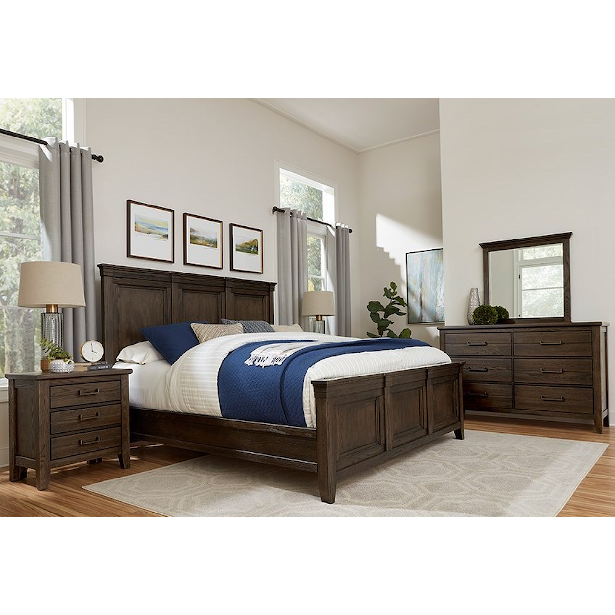 Vaughan-Bassett Passageways Queen Panel Bed