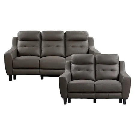 Contemporary Power Reclining 2-Piece Living Room Set