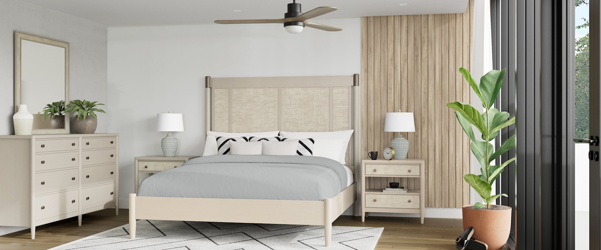 Contemporary 5-Piece King Bedroom Set with 2 Nightstands