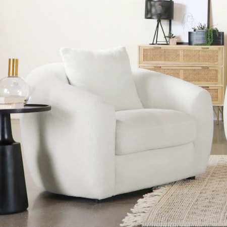 Isabella Faux Sheepskin Accent Chair