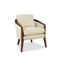 Transitional Arm Chair with Wood Arms