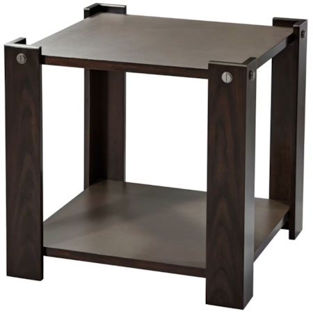 Square 1-Shelf Side Table