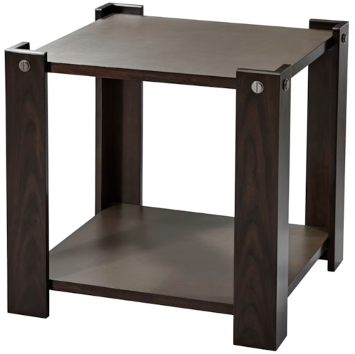 Contemporary Square 1-Shelf Side Table