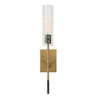 Telesto 1 Light Brass Sconce