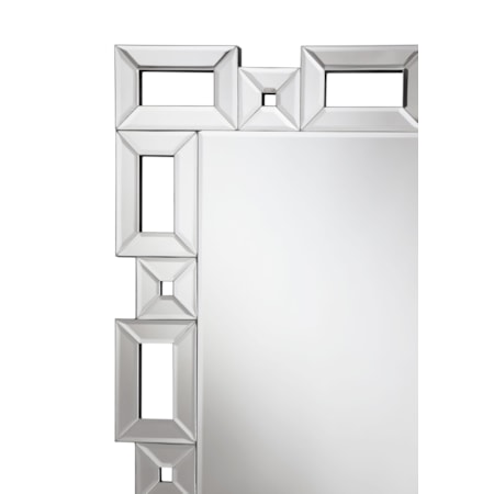 24 x 65 Inch Geometric Frame Standing Mirror