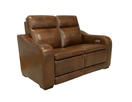 Casual Power Reclining Loveseat with Power Headrest