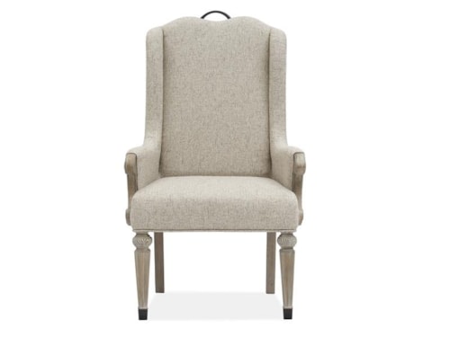 Transitional Upholstered Dining Arm Chair