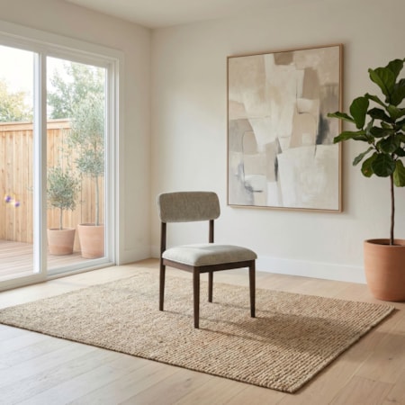 Upholstered Panel-Back Dining Side Chair