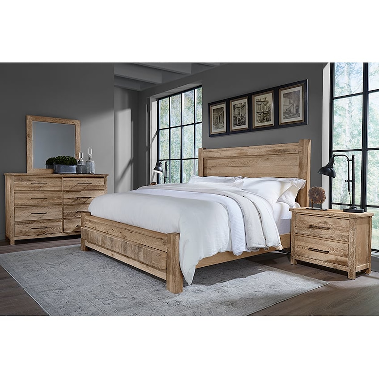 Vaughan Bassett Dovetail King Low Profile Bed