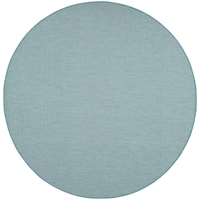 8'  Aqua Round Rug