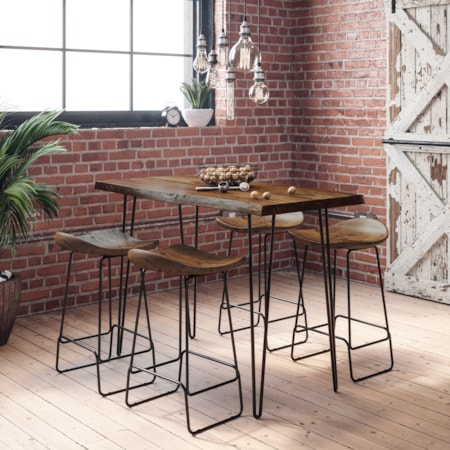 5-Piece Counter Table and Stool Set