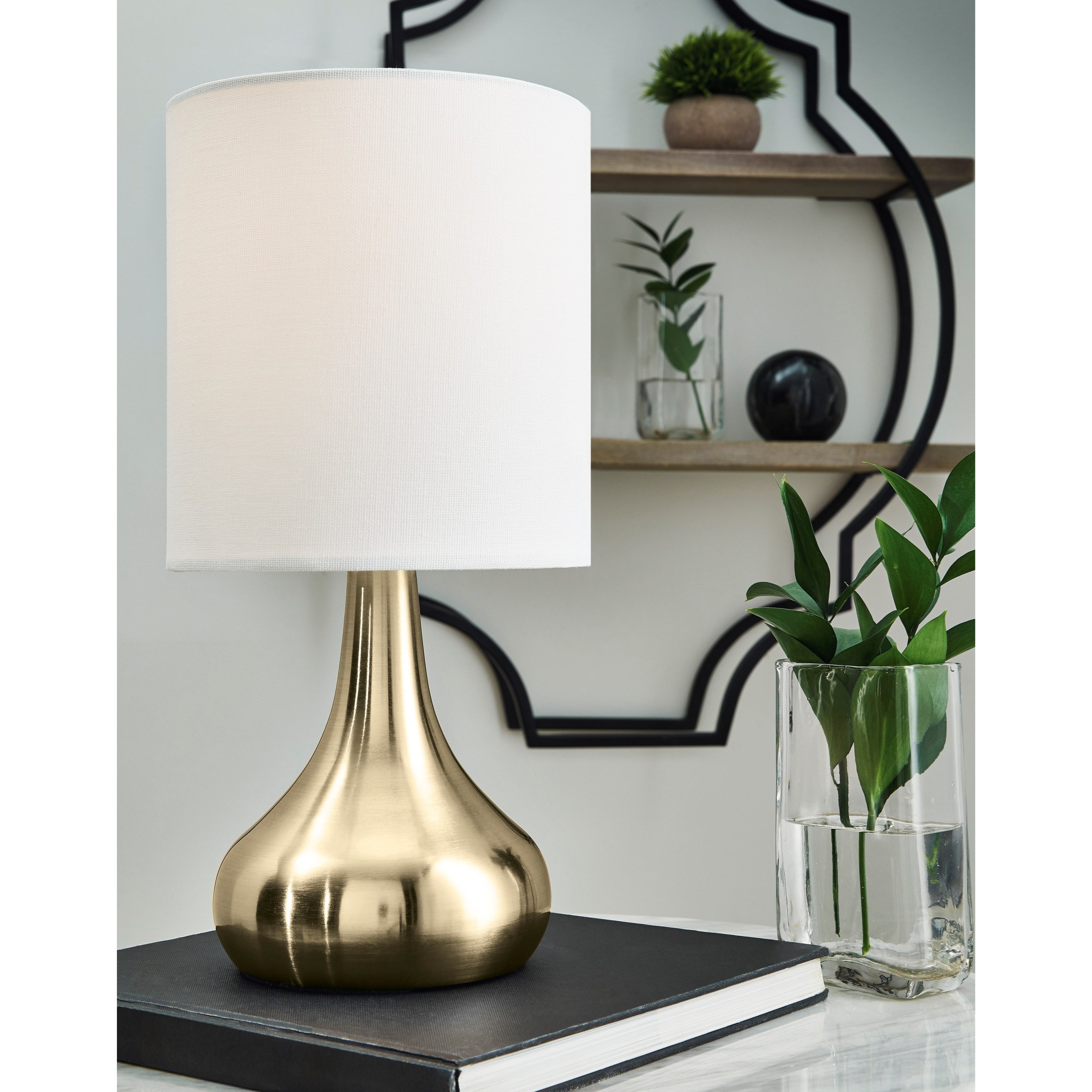 Camdale Brass Finish Metal Table Lamp