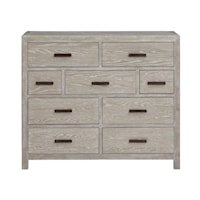 Transitional 9-Drawer Dresser