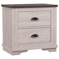 Transitional 2-Drawer Nightstand