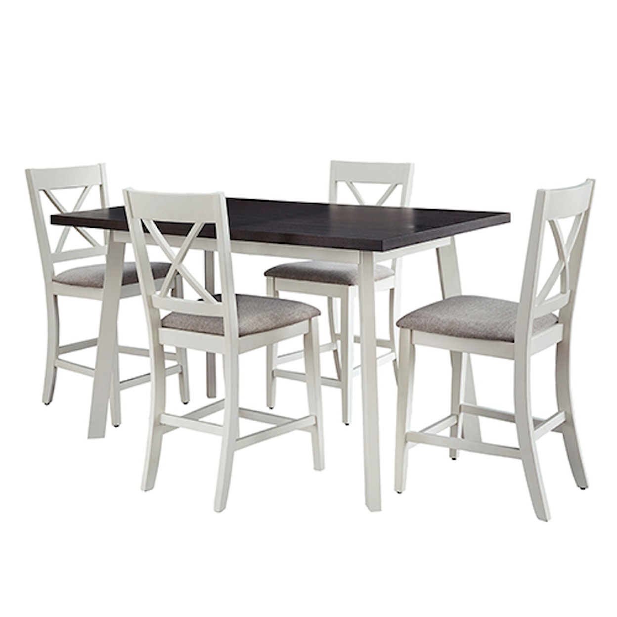 Progressive Furniture Salt & Pepper 5-Piece Counter-Height Table and Chair Set