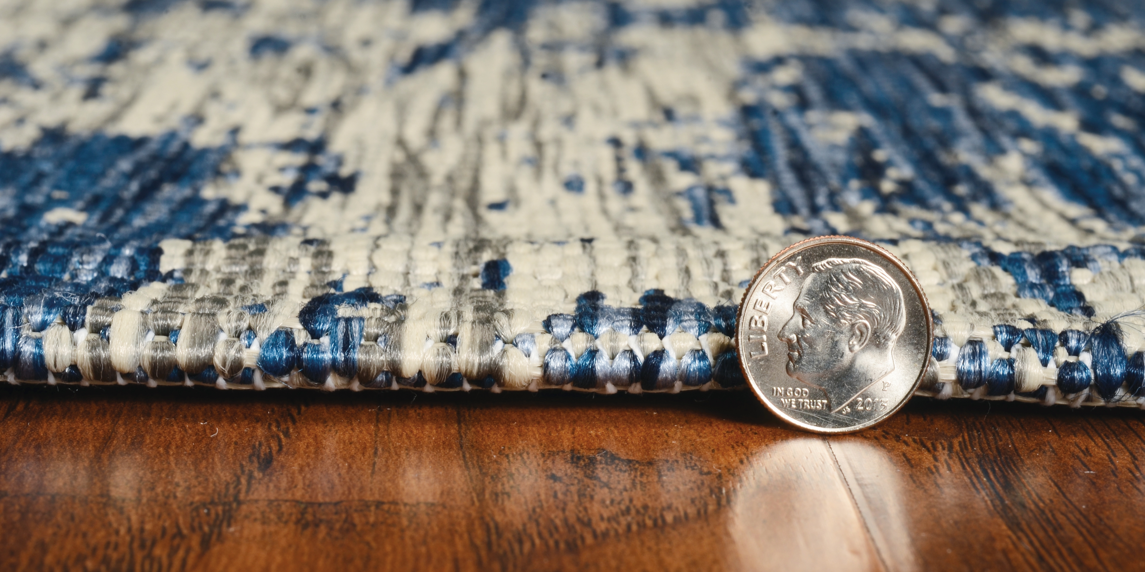 7'10" x 10'10" Grey/Denim Strokes Rug