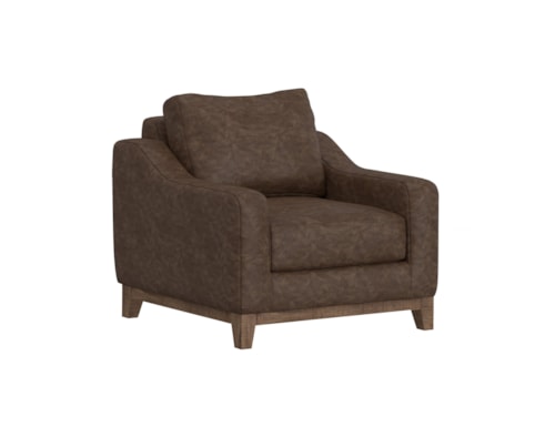 Transitional Armchair with Throw Pillow