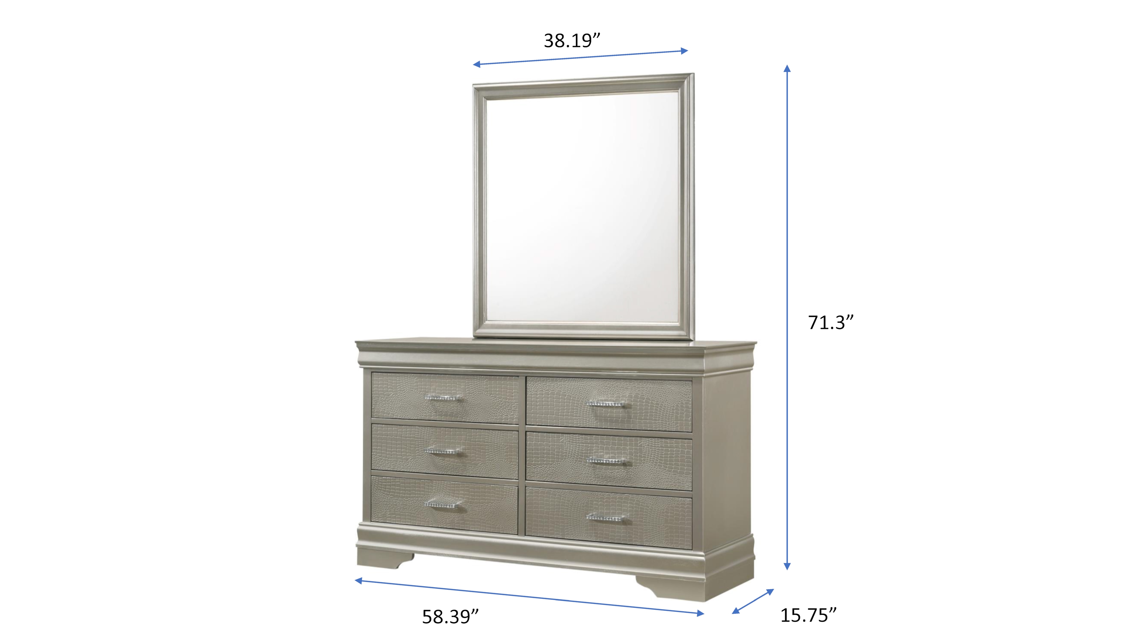 Crown Mark Amalia Dresser Mirror