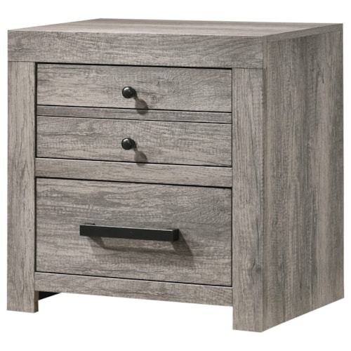 Relaxed Vintage Nightstand with Two Drawers