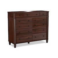 Traditional 11-Drawer Dressing Chest with Soft-Close Drawers