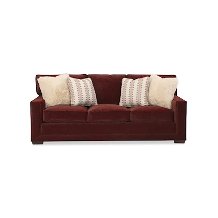 Contemporary Sofa with Wide Track Arms