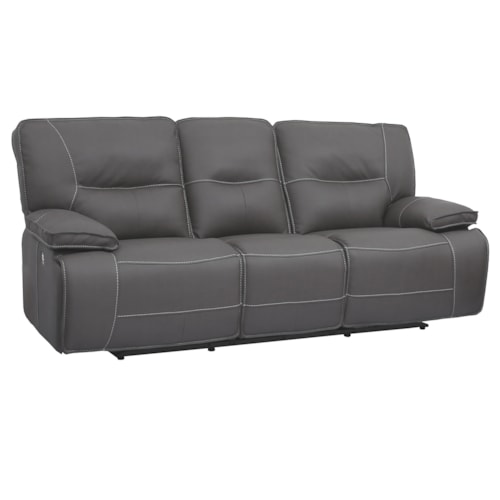 Casual Power Dual Reclining Sofa with Power Headrests