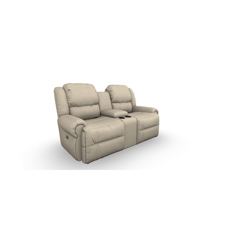 Power Rocking Reclining Console Loveseat