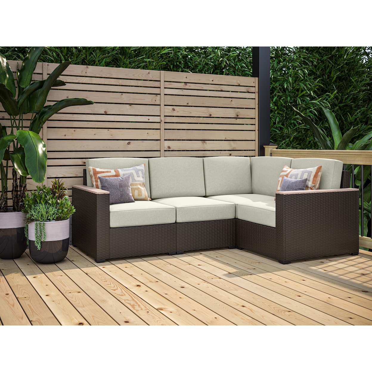 homestyles Palm Springs Outdoor 4-Seat Sectional