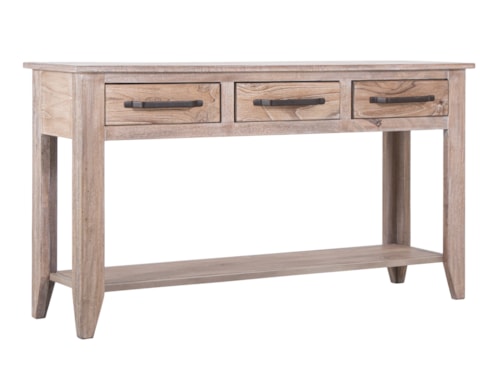 Transitional 3-Drawer Sofa Table