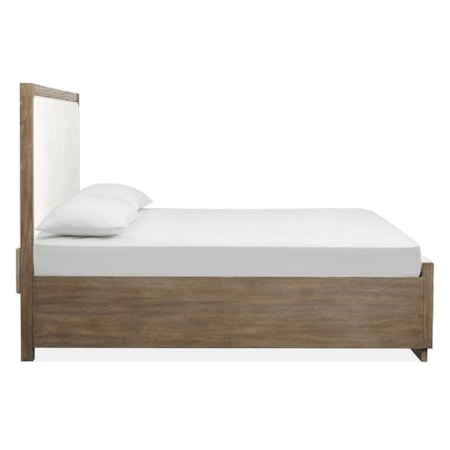California King Upholstered Panel Bed