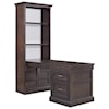 Paramount Furniture Shoreham Bookcase with Peninsula Desk