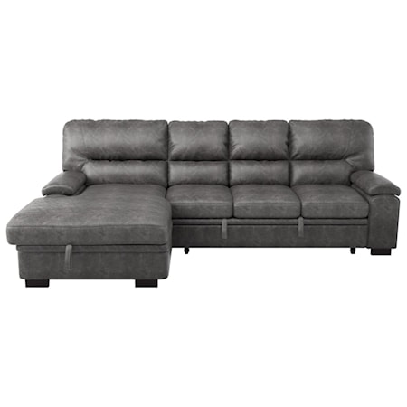 2-Piece Sectional with Pull-Out Bed