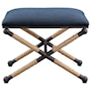 Uttermost Accent Furniture - Benches Firth Small Navy Fabric Bench