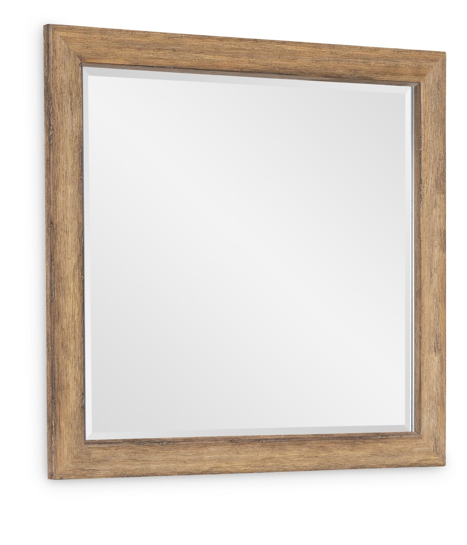 Transitional Rectangular Mirror with Wood Frame