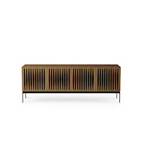 Contemporary 4-Door Storage Console with Tempo Pattern