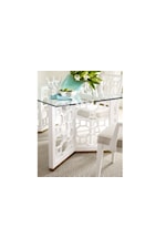 Rachael Ray Home Chelsea  Contemporary Dining Table with Tempered Glass Top