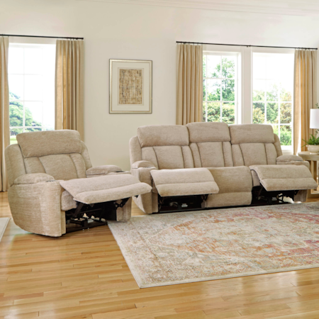 Power Reclining Sofa and Recliner Set