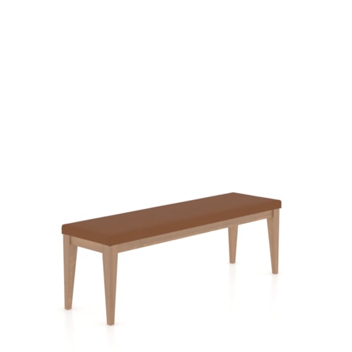 Transitional Customizable Bench with Faux Leather Upholstery