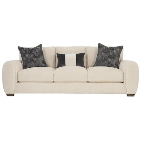 Contemporary Sofa with Down Seat Cushions