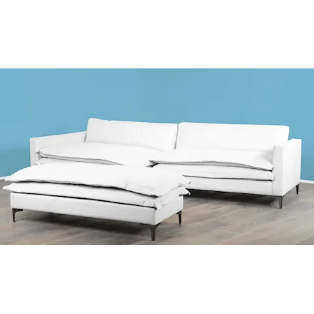 Contemporary 2-Piece Sectional Sofa