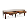 Magnussen Home Bay Creek Dining Bench w/Upholstered Seat