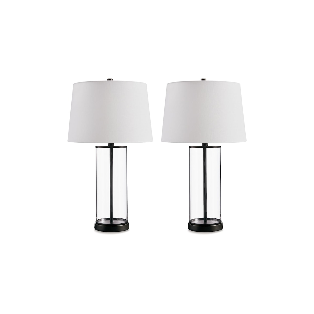 Signature Design by Ashley Wilmburgh Glass Table Lamp (Set of 2)