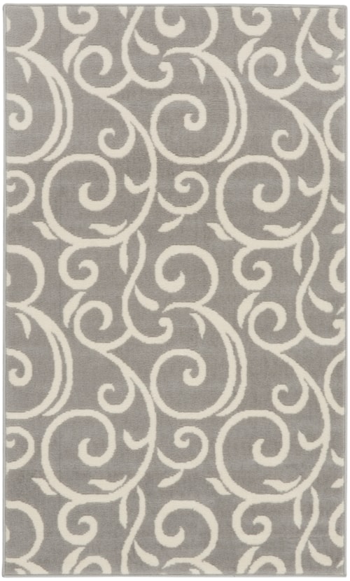 3' x 5' Grey Rectangle Rug