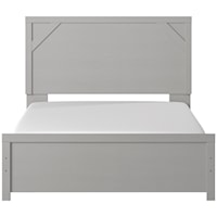 Gray Finish Queen Panel Bed
