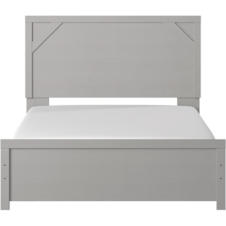 Gray Finish Queen Panel Bed