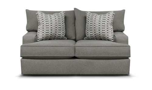 Casual Loveseat with Wide Track Arms