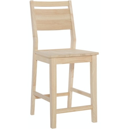 24" Aspen Panel Back Counter Stool