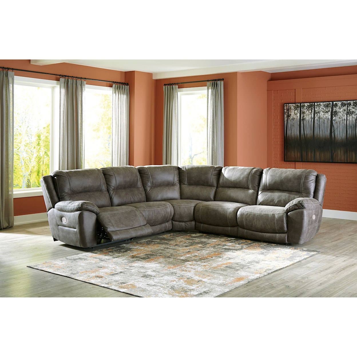 Ashley Furniture Signature Design Cranedall Power Reclining Sectional