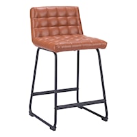 Contemporary Tufted Counter Stool